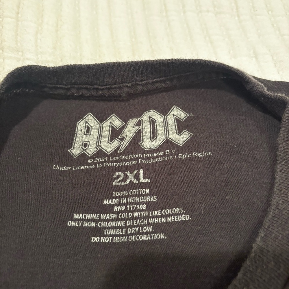 AC/DC Highway to Hell Black Oversized Graphic T-Shirt Men's Size 2XL 100% Cotton - Picture 4 of 6